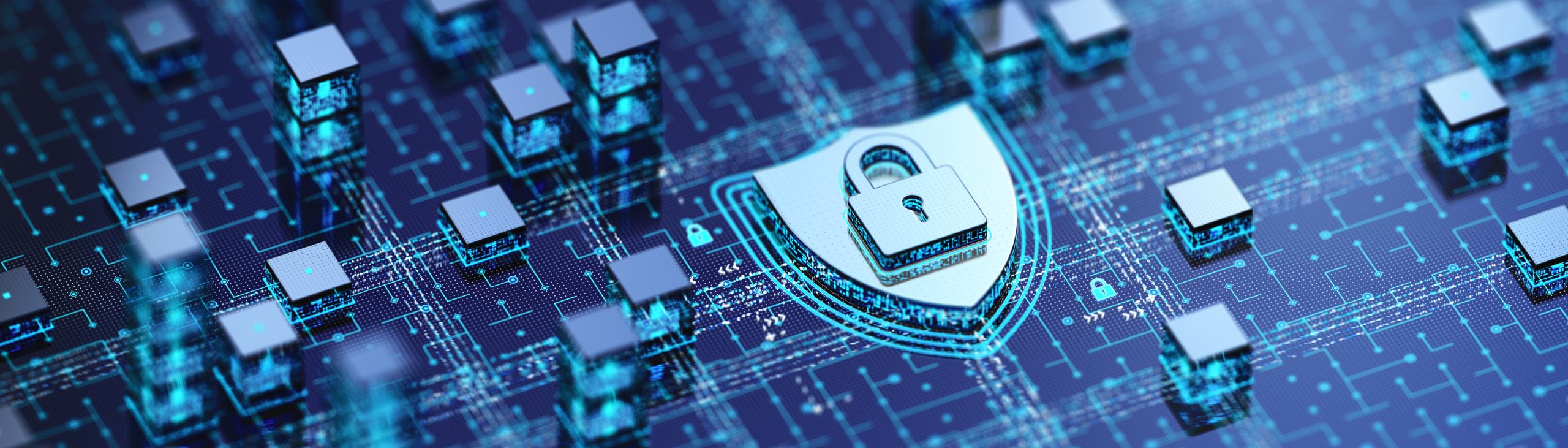 Data security concept. 3D render